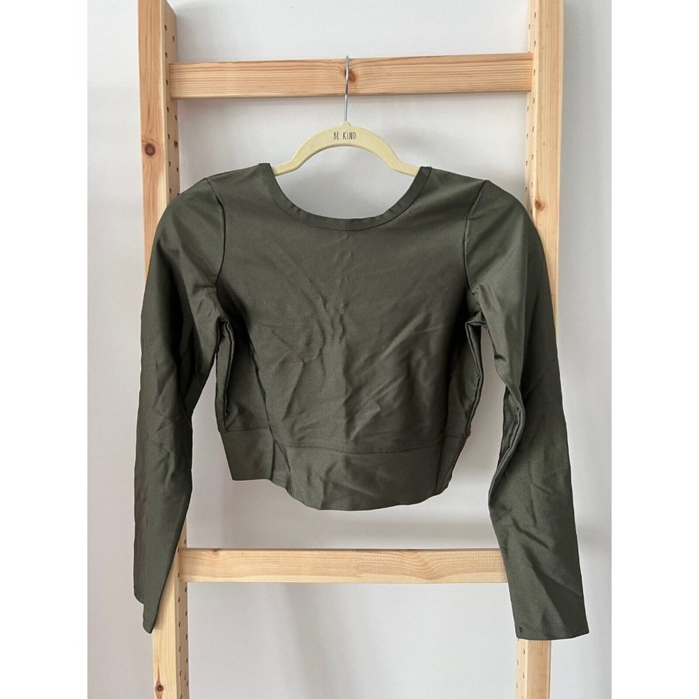 Kyodan Cropped Fitted Top Army Green ( M )
